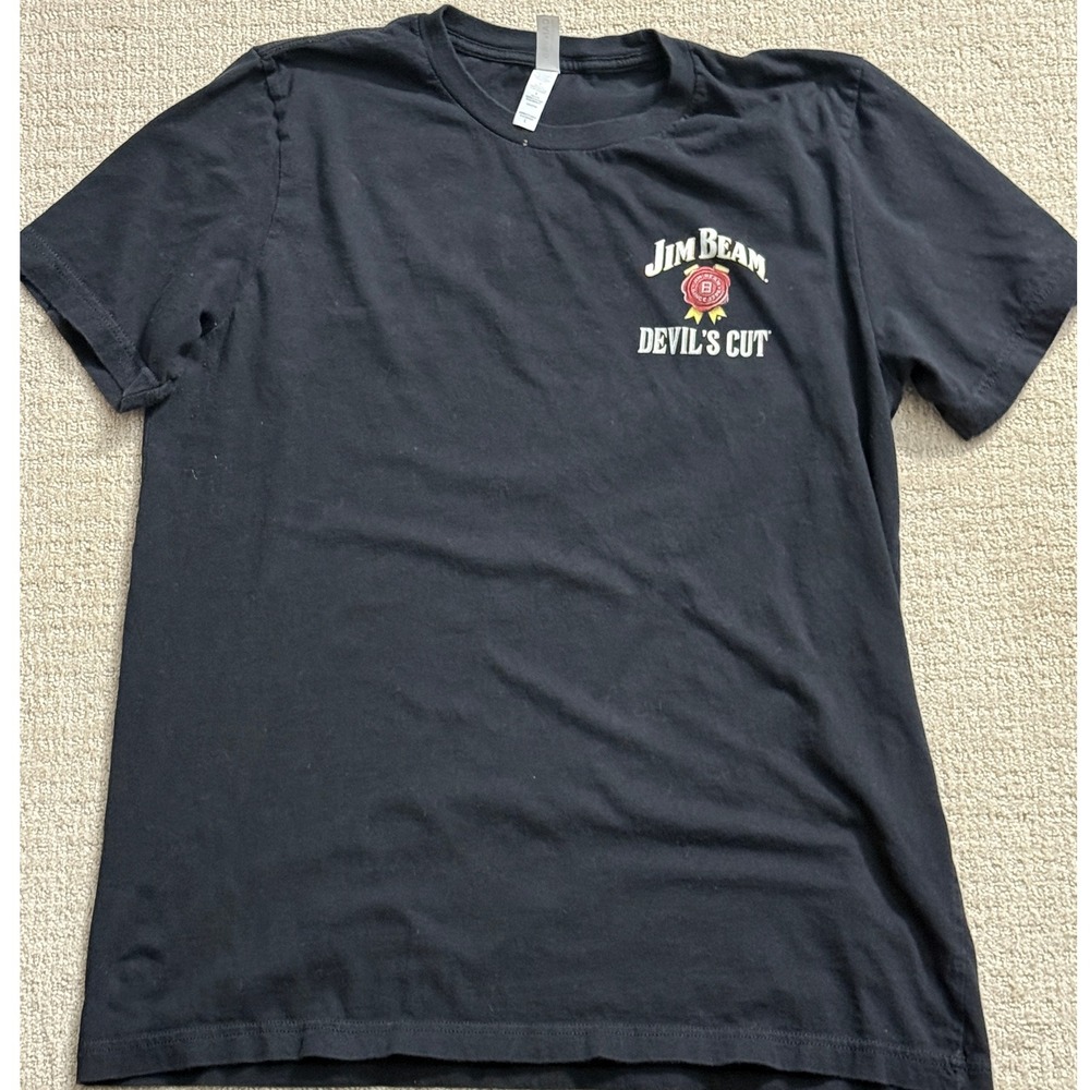 Jim Beam Devil's Cut Graphic T-Shirt Alcohol‎ Bourbon Whiskey Black